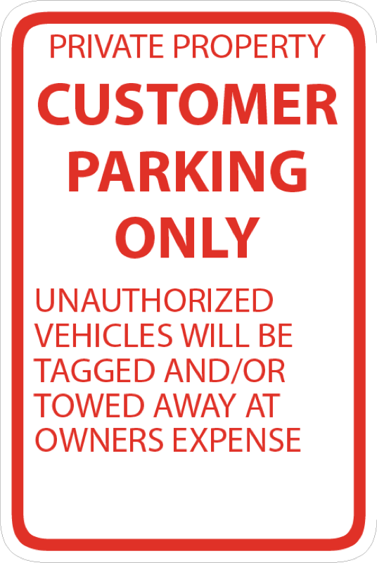 Parking and Regulation Signs 18x24